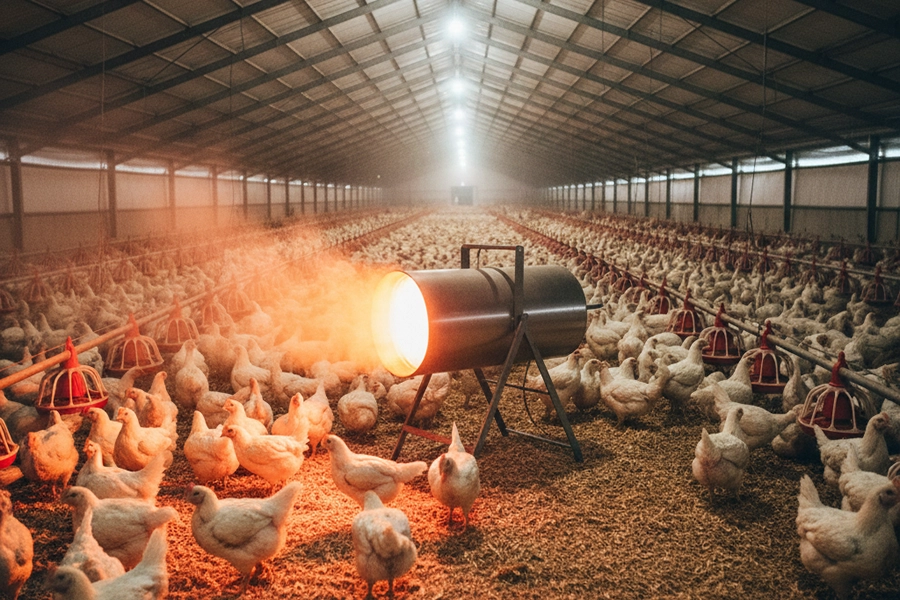 گرمایش مرغداری صنعتی