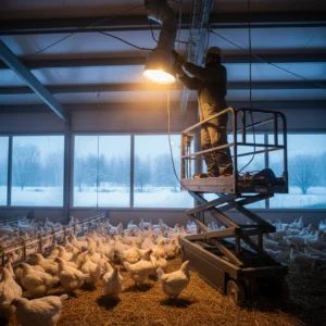 محل نصب جت هیتر مرغداری در فصل سرما؛ راهنمای کامل ارتفاع و تهویه استاندارد