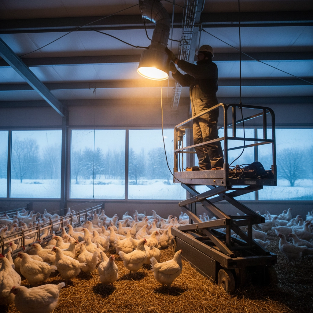 نصب جت هیتر مرغداری در فصل سرما