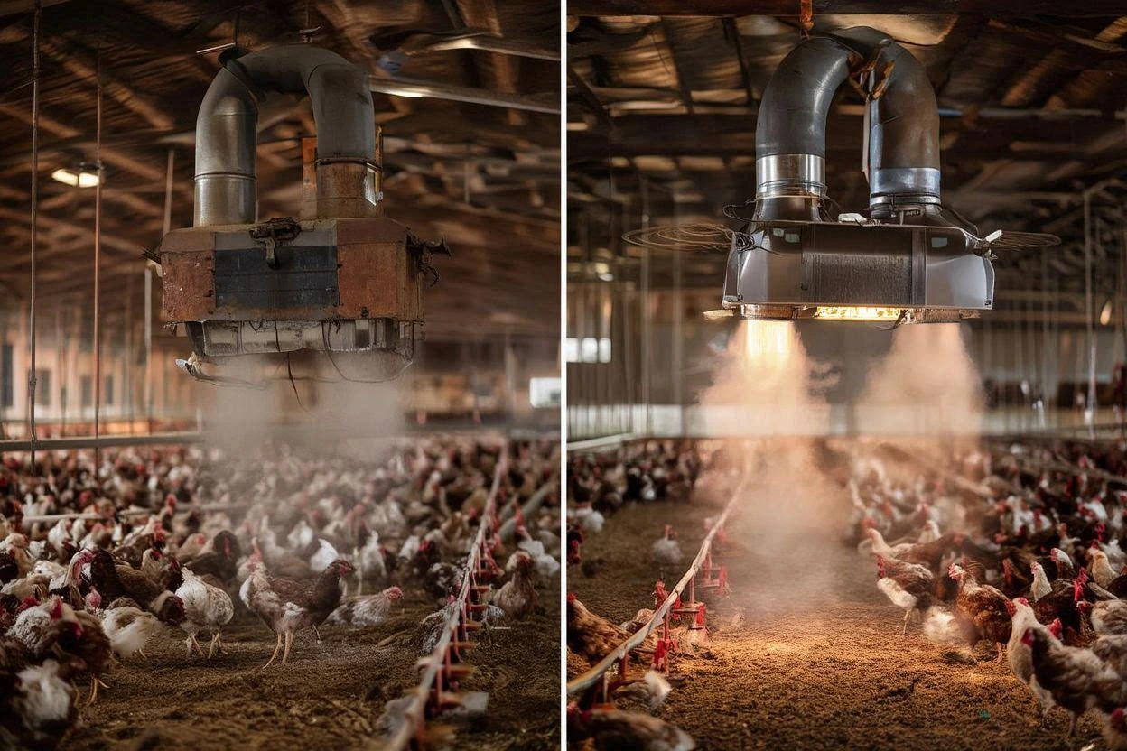 مقایسه جت هیتر برای مرغداری