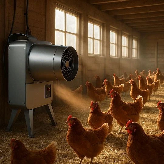 جت هیتر مرغداری کم‌مصرف